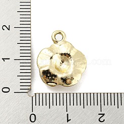 UVメッキ合金ラインストーンペンダント  花のチャーム  ゴールドカラー  17x14.5x4.5mm  穴：2mm&nbsp;PALLOY-D026-11G