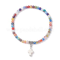 Подвеска-шарм из синтетической бирюзы&nbsp;BJEW-JB12224