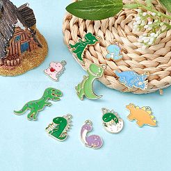 10шт 10 стиля подвески из сплава с эмалью ENAM-YW0003-25