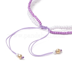 Пасхальные стеклянные бусины плетеные браслеты из бисера BJEW-MZ00150-04