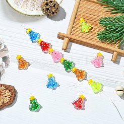 12 шт. 6-х цветные стеклянные эмалевые бусины&nbsp;LAMP-CJ0002-67