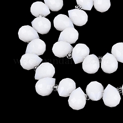 Chapelets de perles en verre opaques&nbsp;GLAA-Q116-01A-D01