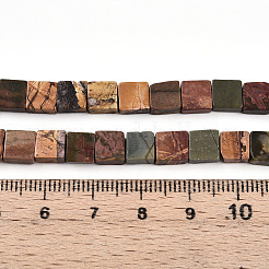 Нити бусин из натуральной яшмы пикассо/полихромной яшмы G-N346-05A-03