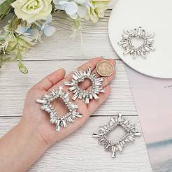 4 шт. 2 стиля украшения для обуви из сплава со стразами FIND-WR0011-29B