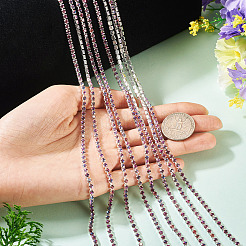 5 ярд цепочки из сплава стекла и страз&nbsp;AJEW-TA0002-49B