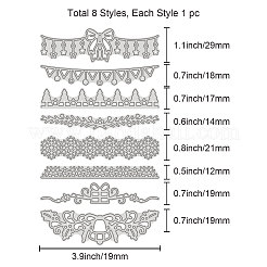 8 pièces pochoirs à découper en acier au carbone&nbsp;DIY-WH0170-715