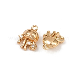 Латунные микро проложить кубического циркония подвески KK-K407-17G
