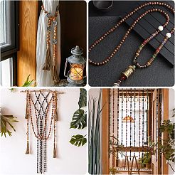 120 шт. Бусины из натурального дерева WOOD-OC0001-83-LF