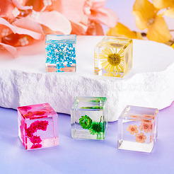 5 шт. 5-цветный кубический магнит на холодильник из смолы&nbsp;FIND-TA0005-87