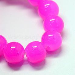 Perles rondes en verre imitation jade&nbsp;DGLA-Q021-6mm-28