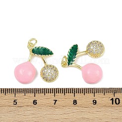 Pendentifs avec zircon cubiques à micro-pavés en laiton&nbsp;KK-H072-11A-G01