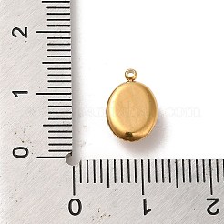 Овальные подвески из нержавеющей стали 304 с паве из смолы и медведем X-STAS-L022-248G