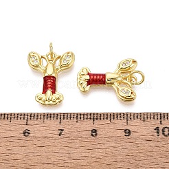 Pendentifs en laiton zircon cubique transparent&nbsp;KK-Q077-05G-03