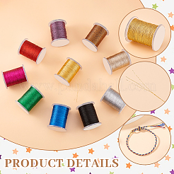10 Rolle gewachste Nylonschnur in 10 Farben&nbsp;DIY-WH0656-17A