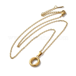 Ожерелья из нержавеющей стали 201 с вакуумным покрытием pvd NJEW-H033-01G-O