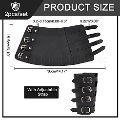 Регулируемые браслеты из искусственной кожи с железными пряжками AJEW-WH0248-458