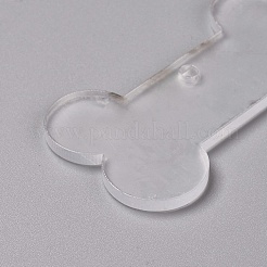 Pendentifs en acrylique blanc transparent&nbsp;TACR-WH0002-07