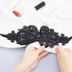 Аппликация из бисера с цветочным узором&nbsp;DIY-WH0297-44B