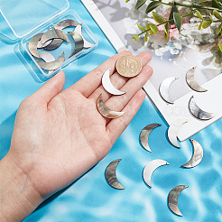 20 шт. 2 стиля подвески-ракушки из натуральной черной губной помады SSHEL-BC0001-25