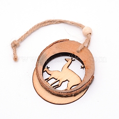 Ornements de Noël en bois creux&nbsp;WOOD-WH0112-15