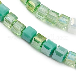 Brins de perles de verre de galvanoplastie de couleur dégradée&nbsp;GLAA-E042-05B