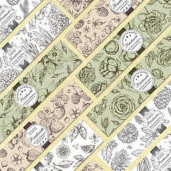 90 Stück handgemachtes Seifenpapier-Tag in 9 Stilen&nbsp;DIY-PH0005-62