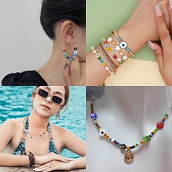 Стеклянная бусина миллефиори ручной работы LAMP-CJ0001-40