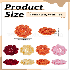 4 pièce d'accessoires décoratifs en coton tissé à la main de 4 couleurs&nbsp;PATC-LP0001-48B