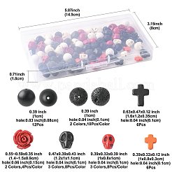 100 шт. Набор из 13 бусин в стиле Хэллоуин из синтетической бирюзы и синтетического коралла G-FS0005-92