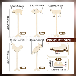 Panneau de sélection de menu en bois&nbsp;AJEW-FG0005-91