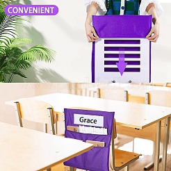 Карманная таблица для хранения спинки стула из ткани Оксфорд&nbsp;AJEW-WH0314-191E