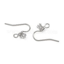 Shegrace Ohrringrohlinge aus Messing mit Zirkonia-Pavé&nbsp;XGRQ4S911-739P