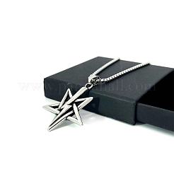 Модные ожерелья из нержавеющей стали с подвеской в виде пентаграммы молнии для унисекс&nbsp;UO3264