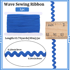 Ruban de bordure à franges ondulées en polyester de 40 m&nbsp;OCOR-GF0004-39U