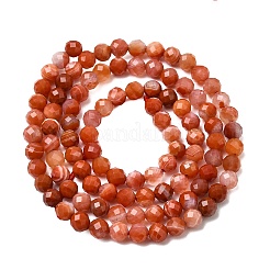 Натуральный красный агат бисер нитей&nbsp;G-G343-B02-4mm