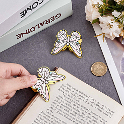 2 шт. латунные эмалевые зажимы-бабочки&nbsp;AJEW-CP0010-33A