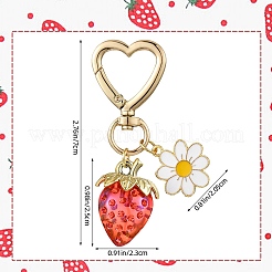 Подвеска из акрила в виде клубники&nbsp;HJEW-SW00120-01