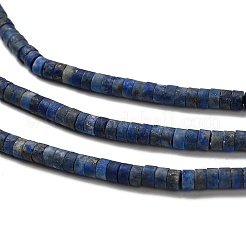 Нитки бусины из натурального ляписа-лазури G-P575-B45-4x2mm