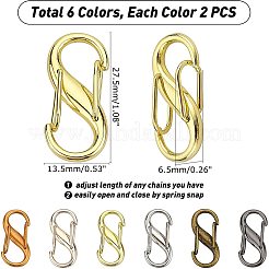 12 шт. 6-цветные сумки из сплава своими руками FIND-WR0003-24