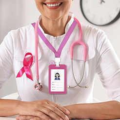 24 шт. прямоугольные прозрачные держатели для значков из акриловой ленты с информационными материалами&nbsp;DIY-PH0031-91