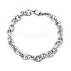 201 Edelstahl-Kabelkettenarmbänder&nbsp;STAS-T077-14P