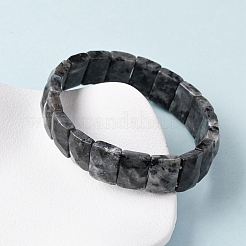 Прямоугольные браслеты из натуральных бусин лабрадорита для женщин и мужчин BJEW-Z149-01F