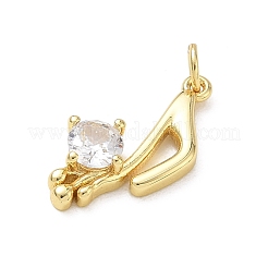 Pendentifs en laiton zircon cubique transparent&nbsp;KK-D289-54B-G