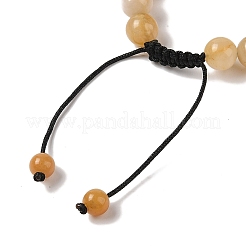 8 mm runde geflochtene Perlenarmbänder aus natürlichem Topas-Jade&nbsp;BJEW-C067-01B-24