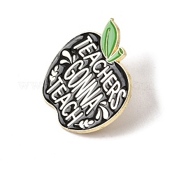 Pomme de la fête des enseignants avec l'inscription « Les enseignants vont enseigner »&nbsp;RB-CBAFC3E-03G