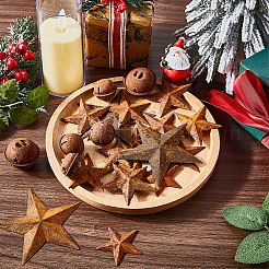 50 шт. 5 стиля ржавого железа колокольчик с подвесками в виде звезд IFIN-CN0001-02