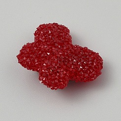 Непрозрачные акриловые бусины и бант из сплава&nbsp;SACR-TAC0014-001C