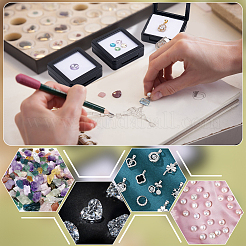Quadratische Acryl-Displayboxen für lose Diamanten&nbsp;CON-WH0107-11A-01