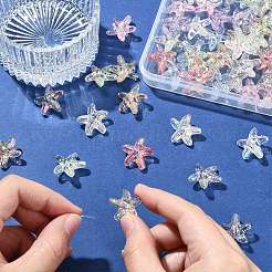 100 шт. Прозрачные акриловые бусины&nbsp;MACR-CJ0002-24