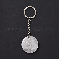 Брелок с подвеской в виде троичного узла из натурального кварца KEYC-E038-02P-06